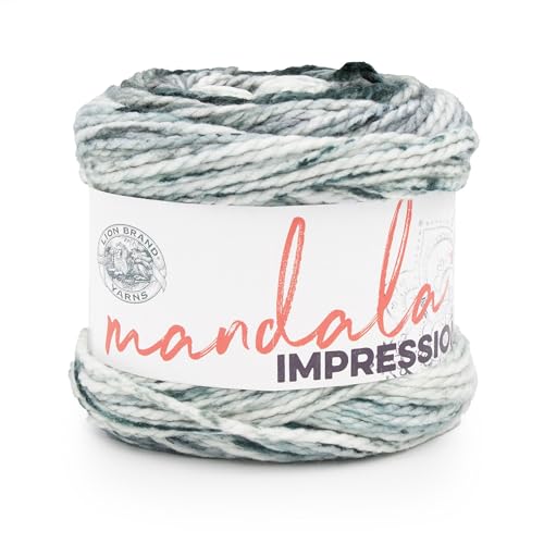 Image of Lion Brand Yarn Mandala Impressions, Multicolor Yarn for Knitting, Crochet and Crafting, Peppery, 1 Pack