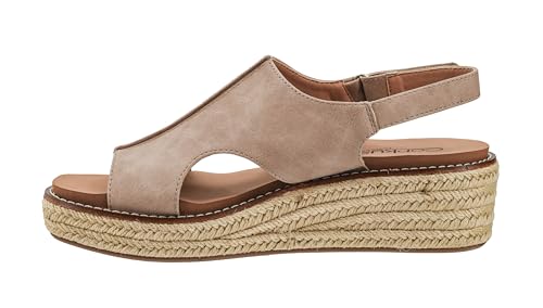 Corkys Footwear Women's Ready Or Not Wedge Sandals with 2-Inch Heel - Comfort-Enhancing EVA Insoles, Hook and Loop Closure, and Stylish Jute Wrapped Bottom Design