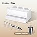 NIUBEE Hair Tool Organizer, White Acrylic Hair Dryer and Styling Organizer with Drawer, Bathroom Countertop Blow Dryer Holder, Vanity Caddy Storage Stand for Accessories, Makeup, Toiletries