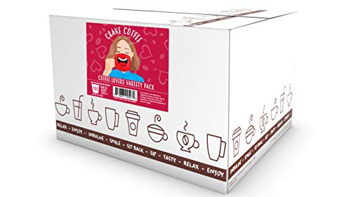 Image of Crave Beverages Coffee Lovers - Flavored and Non Flavored Coffee Pods, for Keurig K Cup Brewers, 100 Count