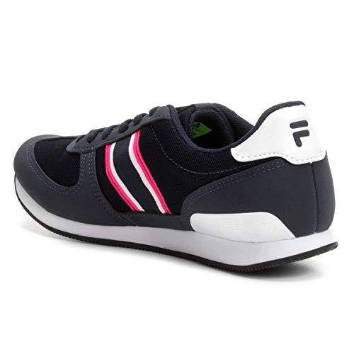 Tênis Fila F-Retro Sport 2.0, Feminino, Marinho/Branco/Rosa Flúor, 34