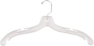 NAHANCO 505R Plastic Dress Hangers with Molded Shoulders, Middle Heavy Weight, 17