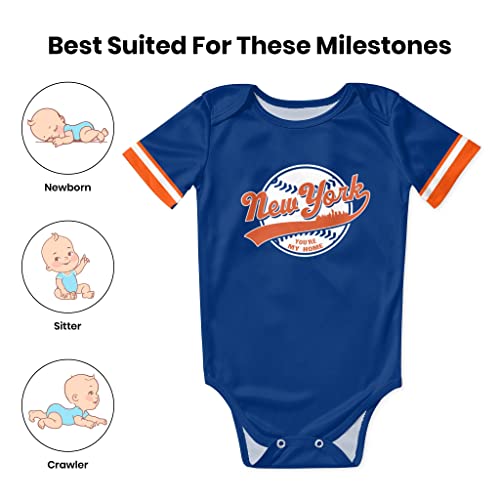 Custom Baby Boy Girl City Bodysuit Neutral Baseball Fans Gift Design Your Own Name & Number Rompers #TOP5