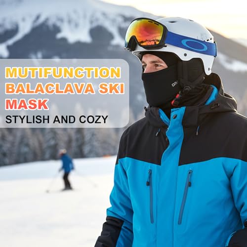 TAGVO Pasamontañas de Invierno Térmico Deportes Unisex, pasamontañas de Lana de Elástico Transpirable, Gorro Máscara de Esquí Bici Snowboard Ciclismo Balaclava Full Face Mask para Hombres y Mujeres - imagen 4