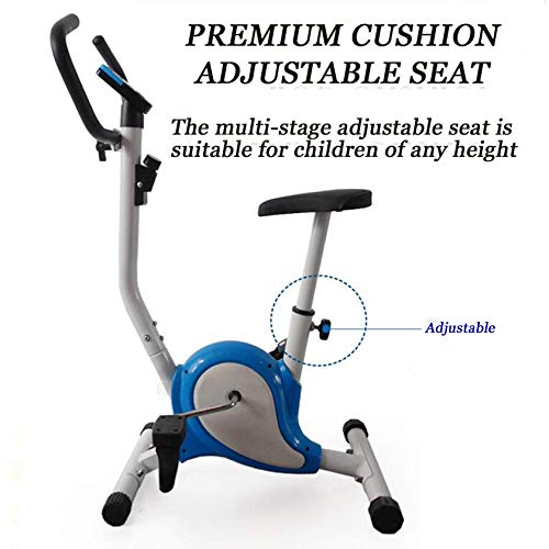Image of Electric Pedal Home Exercise Bike,Exercise Bike Indoor Cycling Bike Stationary Bicycle with Resistance Workout Home Gym Cardio Fitness Maine Upright Bike (Blue) Mini Exercise Bike Stepper
