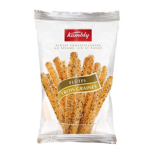 KAMBLY - Flûtes Croustillantes Aux Trois Graines 125G - Lot De 3