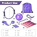 Ideal Swan Pilates Ring Essentials Kit for Women, Large Pilates Ring Workout Equipment Set with 9.8” Ball, Resistance Bands, Accessories, Purple Pilates Set for Beginners, Toning, Fitness Gift(13PCS)