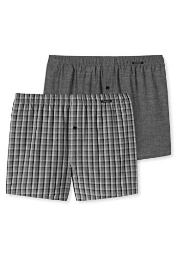 Preisvergleich Produktbild Schiesser Herren (2er Pack)' Boxershorts, Schwarz (Grey 000), XXL