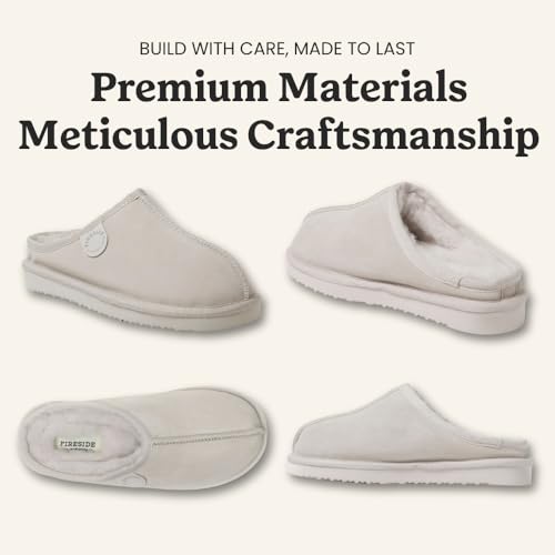 Image of Fireside by Dearfoams Men's Grafton Shearling Indoor /Outdoor Clog | Casual Slippers