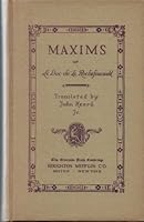 The maxims of the Duc de la Rochefoucauld B0012P7Z9G Book Cover
