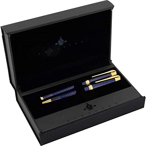 STEELPEN Carens Series 266 Pióro wieczne w kolorze złoto-niebieskim + długopis