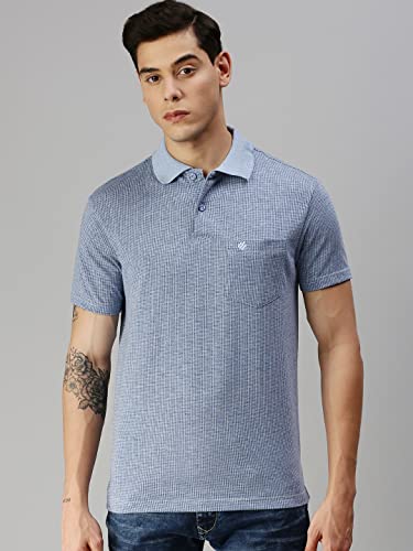 ONN Men's Powder Blue Half Sleeves Polo Collar T-Shirt with Pocket (Size : XX-Large)
