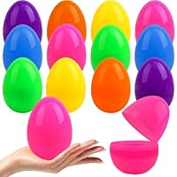 Fyvadio Fillable Eggs, 24PCS Empty Plastic Egg, Colourful Refillable Plastic Surprise Eggs, Holiday Candy & Surprises Gift Box - Easter Egg Hunts Hanging Decor (6 Colors)