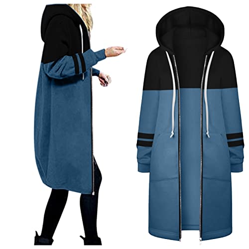 Veste à capuche en polaire pour un hiver doux et chaleureux en couleurs contrastées