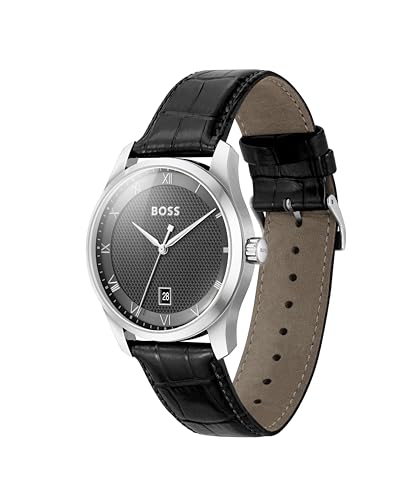 Miniatura 2 de Boss Reloj Analógico de Cuarzo para Hombre Colección Principle con Correa de Cuero o de Acero Inoxidable, Disponible en Negro, Marrón, Azul, Verde o Gris