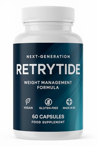 Retrytide Weight Management Capsules – Advanced Metabolism & Appetite Support with Green Tea, L-Carnitine, Garcinia & Glucomannan – Vegan, Gluten-Free, UK Made – 60 Capsules