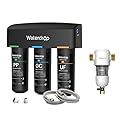Waterdrop WD-TSA-UF 0.01 ?m Ultra Filtration Under Sink Water Filtration System and Waterdrop Spin Down Sediment Filter, Reusable Whole House Water Filter System 50 Micron