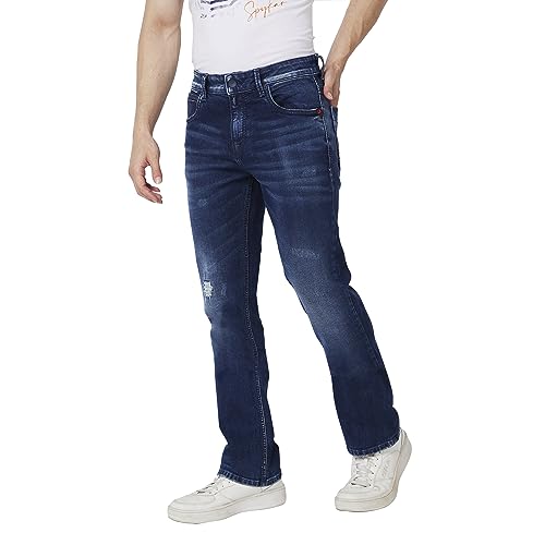 Image of Spykar Men's Rafter Boot Cut Mid-Rise Casual Jeans