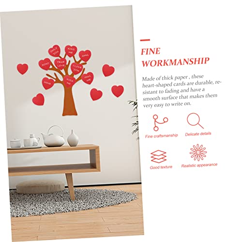 STOBOK 40pcs Love Card Heart Shaped Cards Heart Die Cuts Large Heart Paper Cutouts Heart Decor Heart Decorations Mold Kit Small Cards Valentines Cards Valentine Card Kit Red Love Paper - Image 2