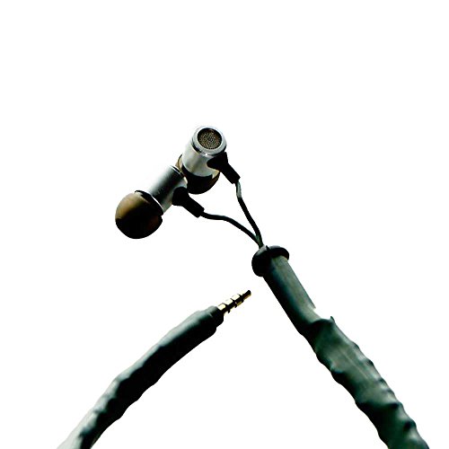 CordCruncher Tangle-Free Adjustable Bass in-Ear Headphones by Mel B, Gun Metal Gray