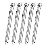 Tire Pressure Gauge Pencil, Single Zinc Alloy Chuck Air Pressure Gauge （10-50PSI）, Silver Analog T