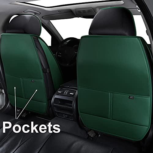 Inch Empire Seat Cover 5 Seats Full Set Universal Fit For Most Vehicle Sedan Suv Truck Pickup Airbag Compatible Synthetic Leather Car Seat Cushion Protector All Weather Adjustable (Green Diamond) #TOP3