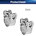 Bettomshin 2Pcs T-Bolt Hose Clamp Working Range 26mm-28mm Stainless Steel Bolt for Fuel Pump Filter Hose Plumbing Silver Tone