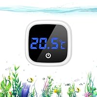 Aquarium Thermometer Digital Aquariumthermometer Terrarium Thermometer Aquarium Digital Mini Aquarium Thermometer Innen Aquarienthermometer LED-Anzeige Aquarium Zubehör für Temperaturüberwachung