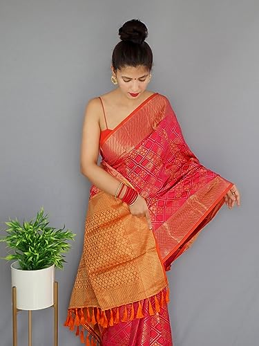 SGF11 pink kanjivaram silk saree – image 3
