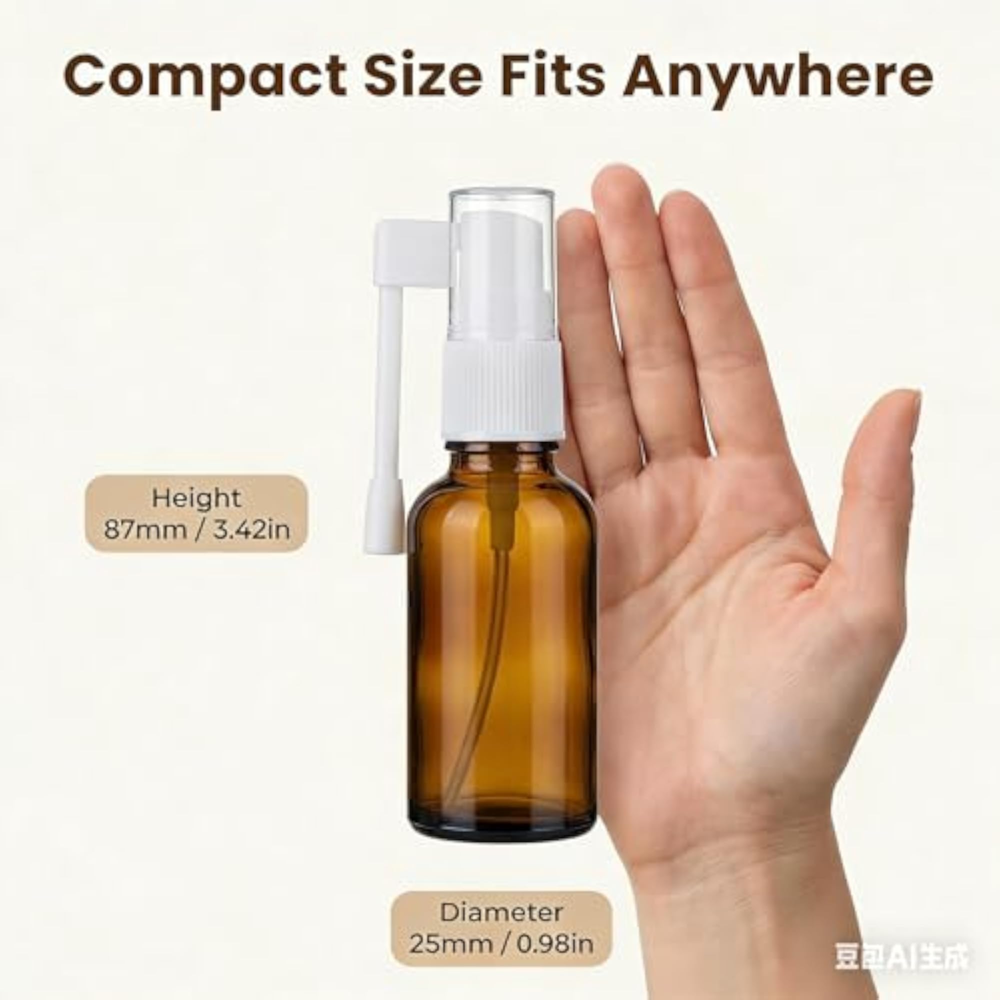 10ML Brown Glass Empty Spray Bottles, 4PCS