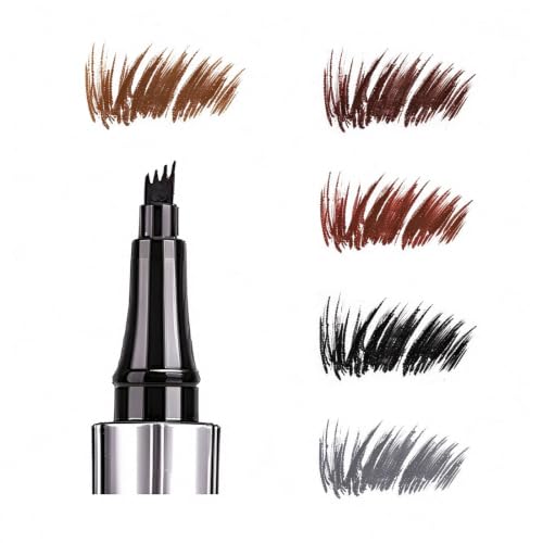 5 Colors Hair-like Strokes Eyebrow Pen, Micro Brow Filling Eye Makeup