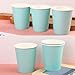 Vibrant Robin's-Egg Blue Paper Cups (Pack of 20) - 9 oz. - Perfect for Parties, Gatherings, Picnics & Home Use