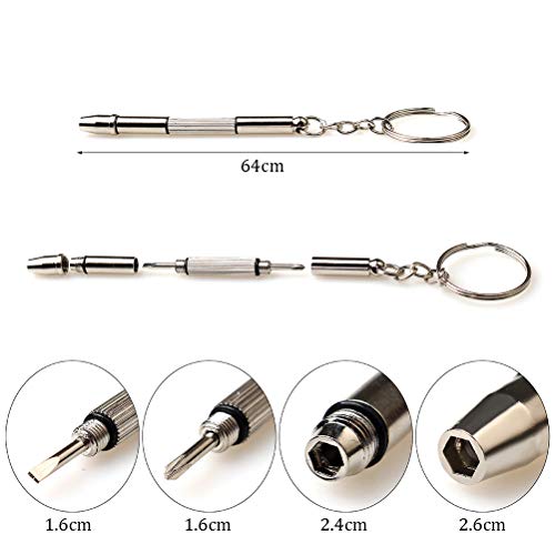 Fashionroad Eyeglasses Repair Kit, 10 Pairs Screws Nose Pads, Tiny Screws With Micro Screwdriver Tweezer For Glasses,Sunglasses, Watch Repair #TOP1