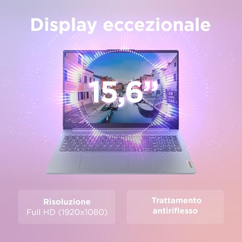 Lenovo IdeaPad Slim 3 Notebook 15" FHD (1920x1080) AMD Ryzen 7, RAM 16GB, 512GB SSD, Windows 11 Home, WiFi 6, Laptop per Casa, Ufficio, Studio, Multitasking, Uso Quotidiano - Caricatore non incluso - Immagine 5