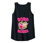 Damen Lustig Boba Queen Bubble Tea Tapioka Perlen Frauen Spruch Tank Top