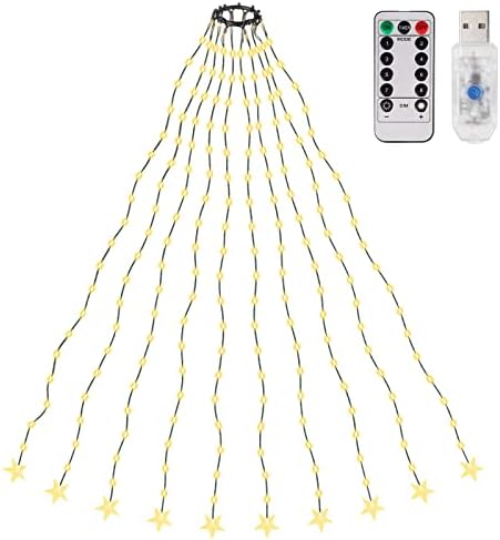 Cshare Weihnachtsbaum Lichterkette 400 LED - Sterne Lichterketten Mit Timer