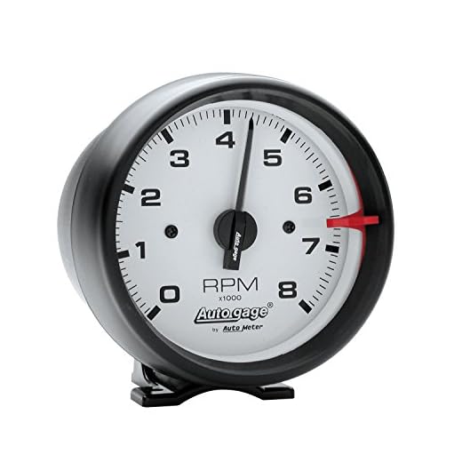 AUTO METER 2303 Autogage White Face Tachometer,3.750 in.
