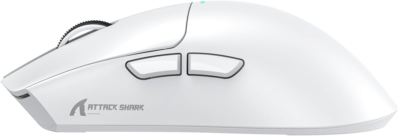 ATTACK SHARK X11 Mouse para jogos com dock de carregamento magnético, sensor para jogos PixArt PAW3311, para sem fio/com fio BT/2.4G, 22000 DPI, mouses de escritório para jogos para Win11/Xbox(branco)