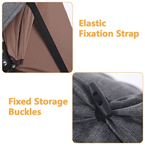 Miniatura 4 de Caitang Parasol Para Silla De Paseo, Toldo Cochecito Bebe, Ajustable Funda Para Cochecito De Bebé, Protección Uv 50 , Ajustable Toldo Protector Solar Universal Con Techo Corredizo, Gris