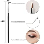 Fine Angled Eyeliner Brush, JASSINS Ultra thin Precision EyeLiner Makeup Brushes Set, Fine Point Eyeliner Brush, Synthetic Bristles Eye Makeup Tool (3 Pcs) - Image 3