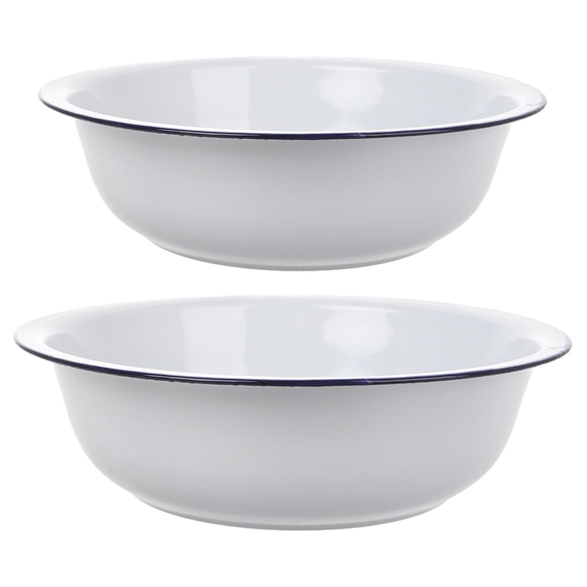 Bol en émail blanc classique design élégant maison finition vintage