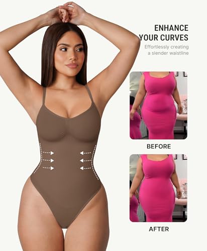 Image of FeelinGirl Shapewear Bodysuit for Women Tummy Control Body Shaper Going Out