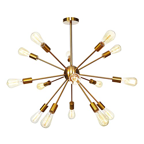 Lustre Spoutnik Doré HNVBDOPAE avec ampoules incluses, plafonnier moderne 9-15 lumières