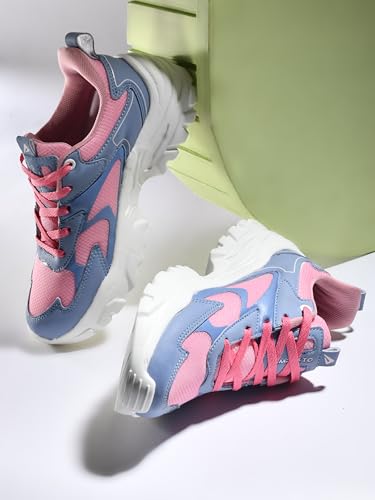 Image of Impakto ChunkFlex Aura Women Chunky Sneaker | Lightweight & Breathable Upper | Comfortable Heel Support | Anti-Skid Outsole for Firm Grip
