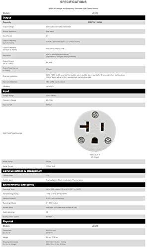 220 Volt/50Hz Ac Power Source - Step-Up Voltage & Frequency Converters (2000Va/1800W) Ux-2K #TOP4
