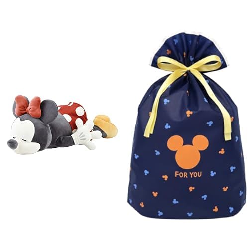りぶはあと 抱き枕 モチハグ ディズニー ミニー + ミッキー ミツマルギフトバッグ3L ネイビー