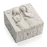 J JULONE Friendship Keepsake Box, Forever True, Forever Friends, Holds Jewelry and Treasures, Carving of Best Friends or Sisters, Sculpted Hand-Painted Keepsake Box