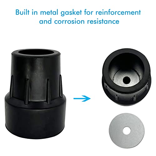 Replacement Cane Tips, Black, 1 Inch #TOP3