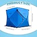 kowaku Ice Fishing Shelter Ice Fishing Tent Gear for 1-2 Persons Spacious Easy to Set up with Reflective Strip Insulated Portable