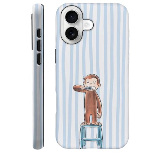 Case for iPhone 17 - [Drop Protection Phone Cover] - Hybrid Case for Girl Women - Funny Monkey Stripes 01